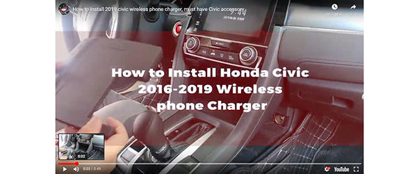 Wireless Charging Kits Installation tutorial: TZ-SS003000100 Honda Civic (FC FK) 2016-2019