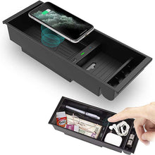 Load image into Gallery viewer, CarQiWireless Wireless Charger Center Console Organizer Box for Ford F150 2009-2025