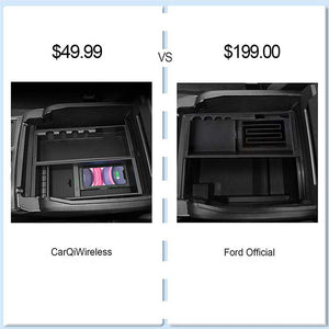 CarQiWireless Wireless Charger Center Console Organizer Box for Ford F150 2009-2023