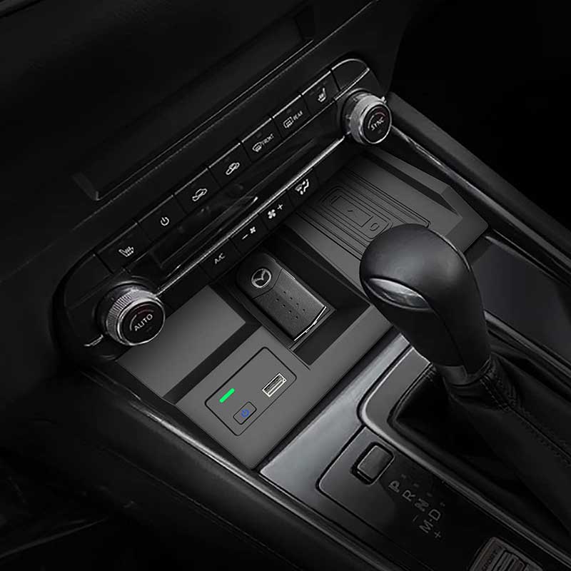 CarQiWireless Wireless Car Charger for Mazda CX5 2017 2024 2023 Accessories Wireless Phone Charging Pad for CX 5 2018 2019 2020 2021 2022