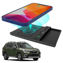 Load image into Gallery viewer, CarQiWireless Wireless Charger for Subaru Forester 2019-2022, Center Console Organizer Wireless Charging Pad for Subaru Crosstrek 2018-2021