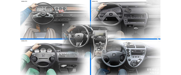 From 1th Gen. to 10th Gen. Honda Civic interior evolution history, which has you seen?