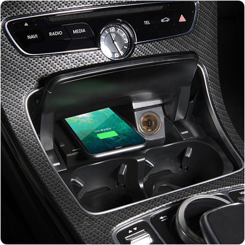 CarQiWireless Wireless Phone Charger for Mercedes Benz C-Class GLC C 300 AMG C 63 AMG C 43 2015 2016 2017 2018 2019 2020