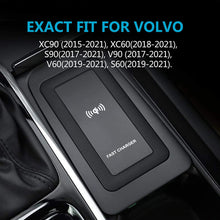 Load image into Gallery viewer, CarQiWireless for Volvo XC90 XC60 S60 Wireless Charging Pad with Cooling Fan