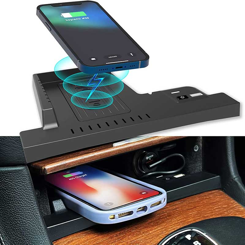 CarQiWireless Wireless Charger for Chrysler 300 Accessories, Wireless Charging Pad Center Console Organizer for Chrysler 300C 2011-2022