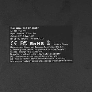 CarQiWireless  Wireless Charger for Honda Civic 2016-2021, Honda Civic Hatchback Si Coupe Type R, LHD Verison
