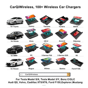 CarQiWireless Wireless Charging Tray Storage Box for Tesla Model S / X