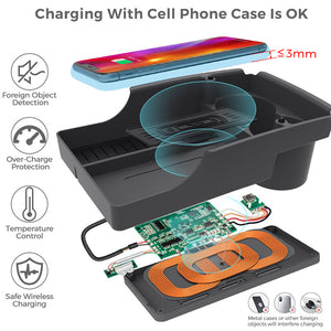 CarQiWireless Wireless Charging Tray Storage Box for Tesla Model S / X