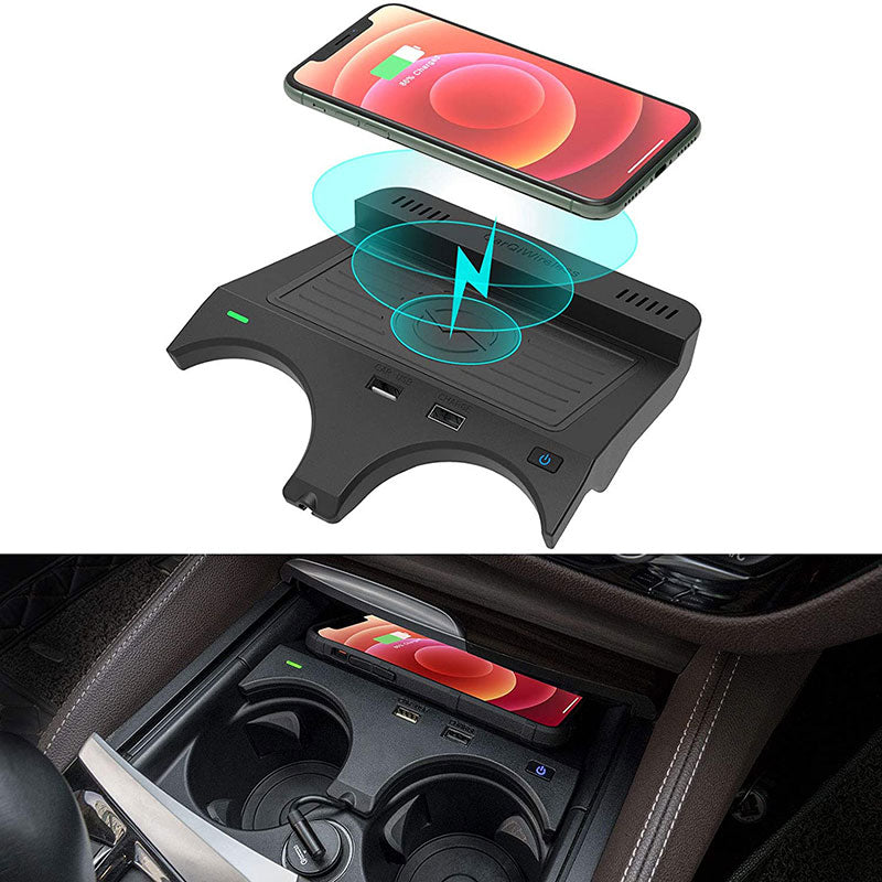 CarQiWireless Wireless Charger for BMW 5 Series M5 2017-2021 6 Series M6 2018-2019 for BMW G30, G31, G38, F90, G32