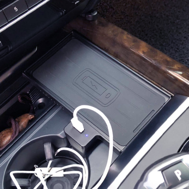 ZHANGYU Chargeur de Voiture sans Fil pour BMW X5 2014-2018, X6 2015-2019,  Panneau d'accessoires de Console Centrale, Tapis de Chargeur de téléphone à